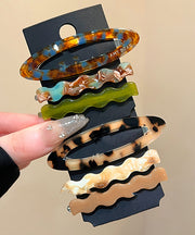 Boutique Blue Alloy Acrylic Hairpin Three Combination Sets