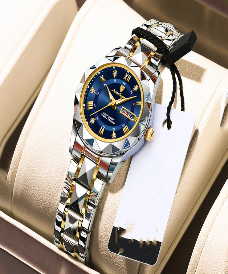 Boutique Blue Stainless Steel Sapphire Crystal Waterproof Watches