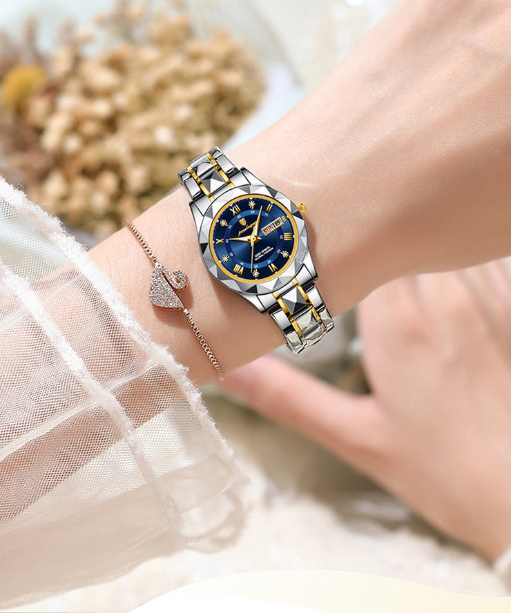 Boutique Blue Stainless Steel Sapphire Crystal Waterproof Watches