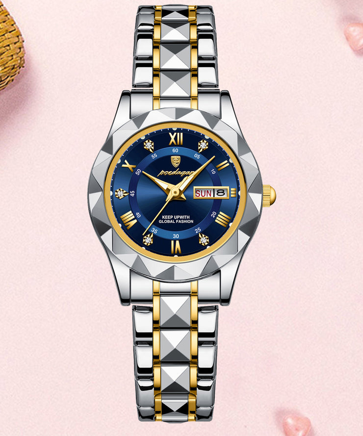 Boutique Blue Stainless Steel Sapphire Crystal Waterproof Watches