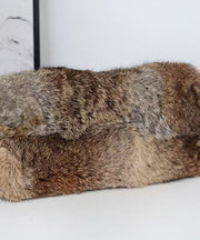 Boutique Brown Fuzzy Fur Fluffy Satchel Handbag