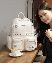 Boutique Brown Large Capacity Faux Leather Backpack Bag