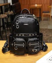 Boutique Brown Large Capacity Faux Leather Backpack Bag