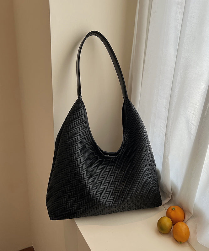 Boutique Brown Large Capacity Faux Leather Shoulder Bag