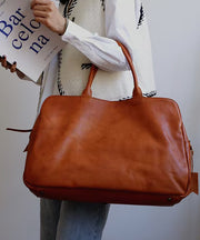 Boutique Brown Large Capacity Leather Weekender