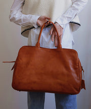 Boutique Brown Large Capacity Leather Weekender