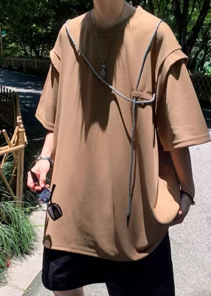Boutique Brown Oversized Cotton Men&