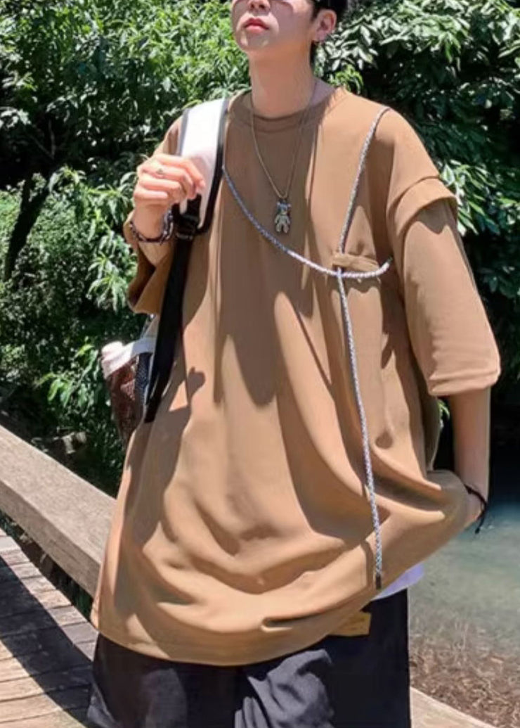 Boutique Brown Oversized Cotton Men&