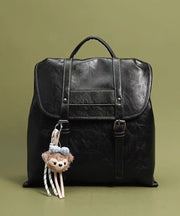 Boutique Brown Solid Durable Large Capacity Faux Leather Backpack Bag