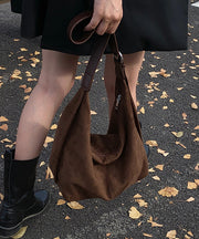 Boutique Coffee Suede Large Capacity Shoulder Bag