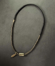 Boutique Colorblock Ancient Gold Copper Beads And Sandalwood Charm Bracelet