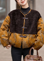 Boutique Faux Fur Patchwork Duck Down Jackets Winter