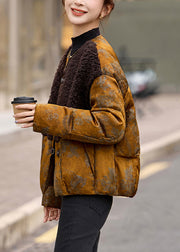 Boutique Faux Fur Patchwork Duck Down Jackets Winter