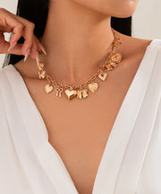 Boutique Gold Copper Alloy Love Bow Pendant Necklace