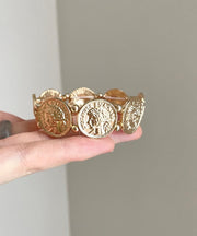 Boutique Gold Sterling Silver Alloy Copper Coin Bangle