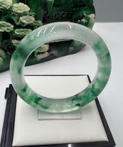 Boutique Green Jade Ice Flower Bangle