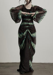 Boutique Green V Neck Nail Bead Silk Cardigans Fall