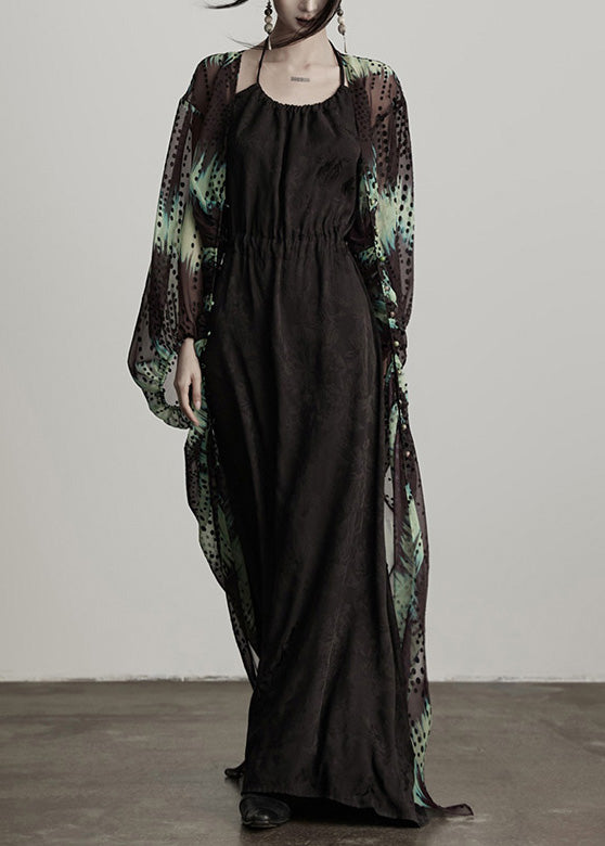 Boutique Green V Neck Nail Bead Silk Cardigans Fall