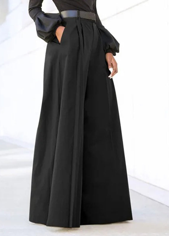 Boutique Grey High Waist Pockets Wide Leg Pants Spring