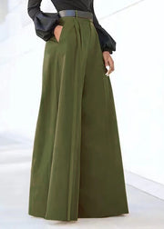 Boutique Grey High Waist Pockets Wide Leg Pants Spring