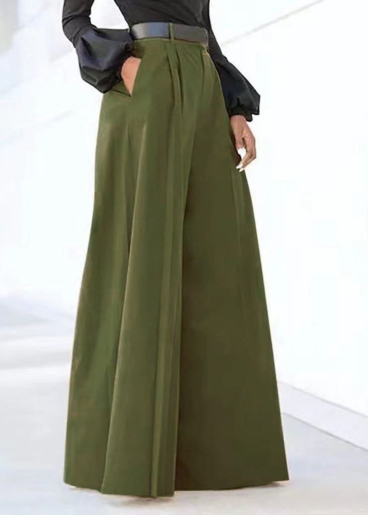 Boutique Grey High Waist Pockets Wide Leg Pants Spring