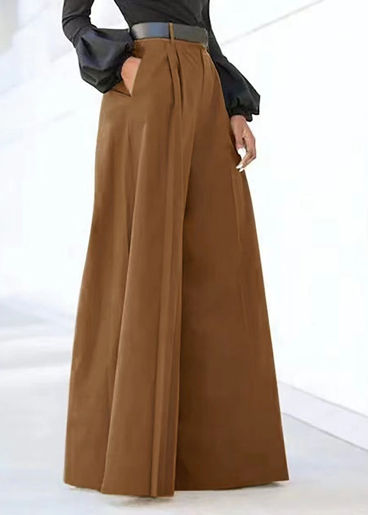 Boutique Grey High Waist Pockets Wide Leg Pants Spring