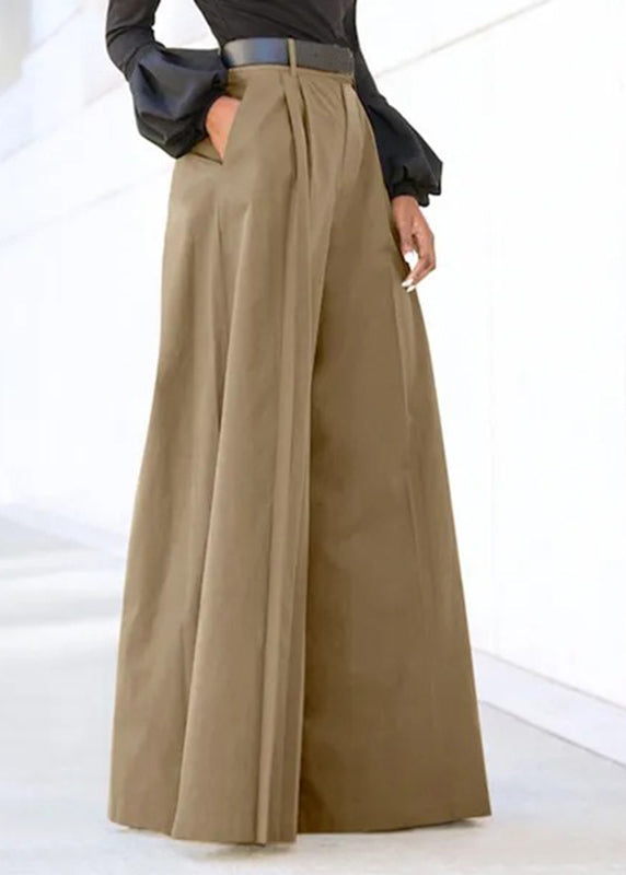 Boutique Grey High Waist Pockets Wide Leg Pants Spring