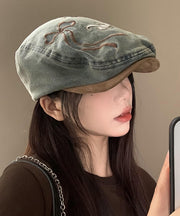 Boutique Letter Embroidered Denim Breton Hat