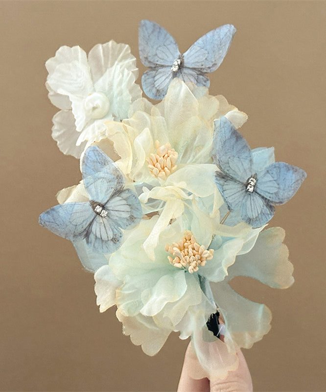 Boutique Little Yellow Tulle Alloy Floral Hairpin