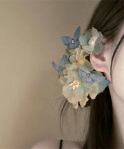Boutique Little Yellow Tulle Alloy Floral Hairpin