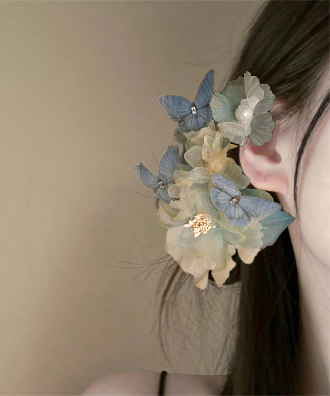 Boutique Little Yellow Tulle Alloy Floral Hairpin