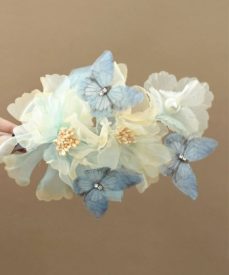 Boutique Little Yellow Tulle Alloy Floral Hairpin
