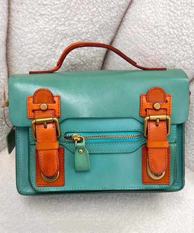 Boutique Peacock Blue Versatile Calf Leather Doctor Bag