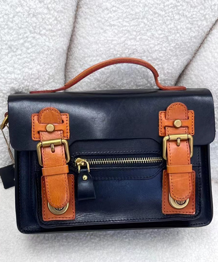 Boutique Peacock Blue Versatile Calf Leather Doctor Bag