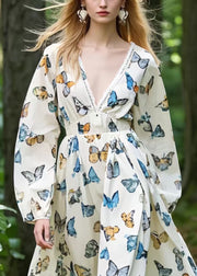 Boutique Polychrome Butterfly Patchwork Lace Party Dress Spring