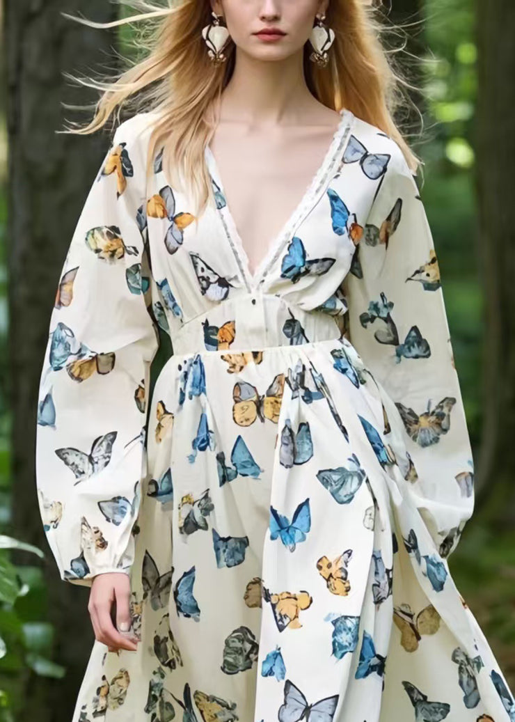 Boutique Polychrome Butterfly Patchwork Lace Party Dress Spring