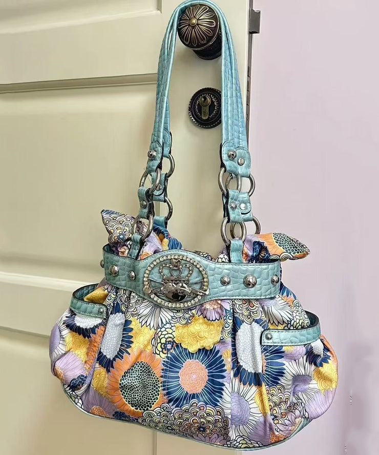 Boutique Print Solid Durable Nylon Womens Shoulder Bags
