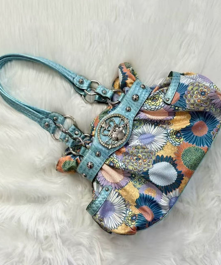 Boutique Print Solid Durable Nylon Womens Shoulder Bags