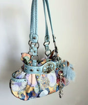 Boutique Print Solid Durable Nylon Womens Shoulder Bags