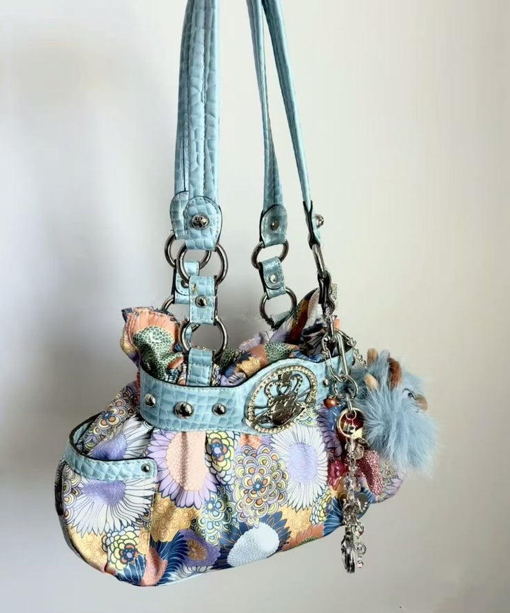 Boutique Print Solid Durable Nylon Womens Shoulder Bags