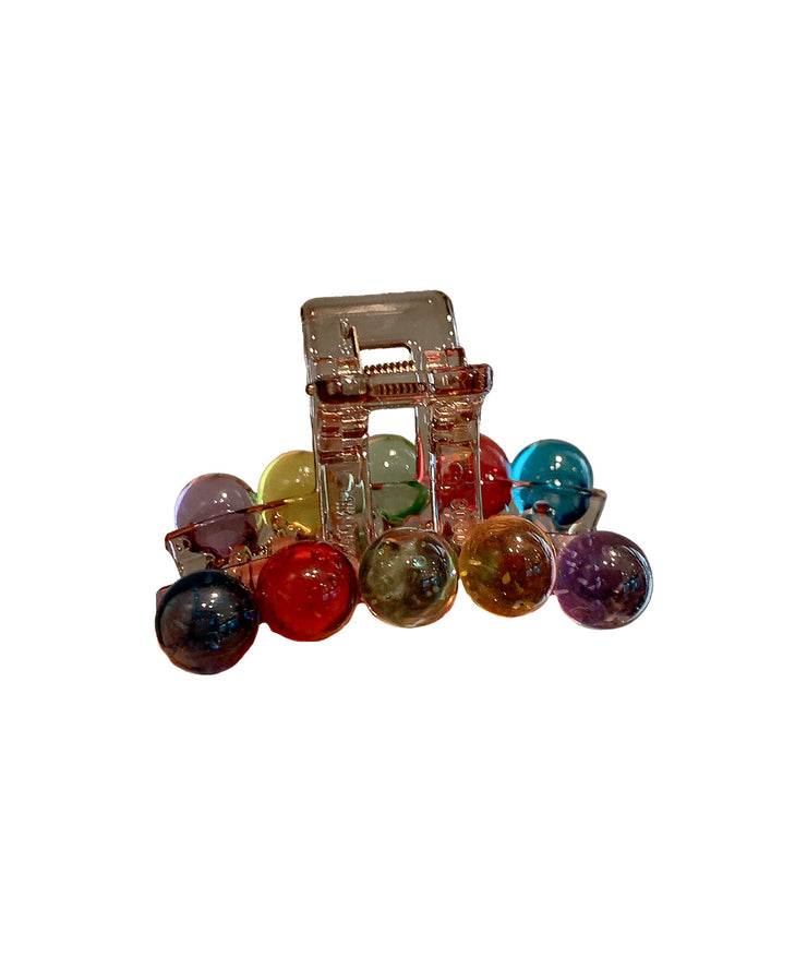 Boutique Rainbow Alloy Acrylic Glass Bead Hairpin