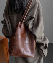 Boutique Red Large Capacity Faux Leather Shoulder Bag