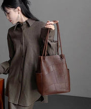 Boutique Red Large Capacity Faux Leather Shoulder Bag