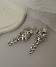 Boutique Silk Alloy Graphic Zircon Asymmetrical A Pair Hairpin
