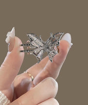 Boutique Silk Alloy Zircon Crystal Bow Hairpin