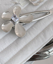 Boutique Silk Alloy Zircon Floral Hairpin