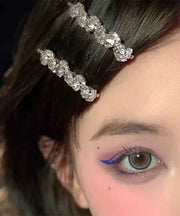 Boutique Silk Alloy Zircon Sunflower A Pair Hairpin