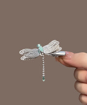 Boutique Silk Metal Alloy Zircon Resin Dragonfly Hairpin