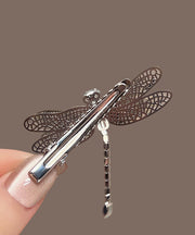 Boutique Silk Metal Alloy Zircon Resin Dragonfly Hairpin