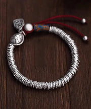 Boutique Silk Sterling Silver Broken Silver Charm Bracelet